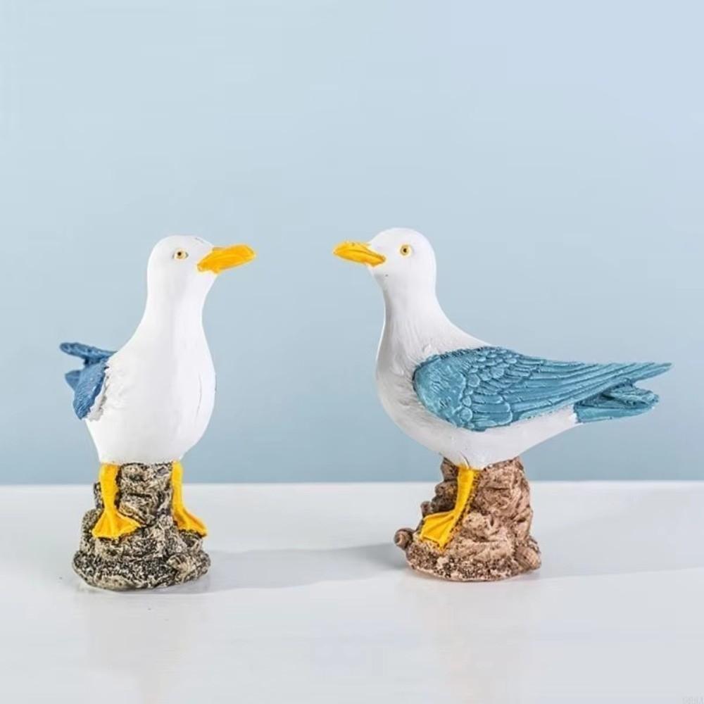Mediterranean Style Seabird Ornament Handmade Seagull Model Ornament  Home Decor