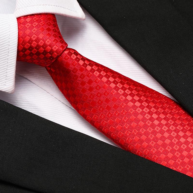Men'S Formal Wedding Business Tie 8Cm Groom Wedding Banquet Burgundy Tie Hand Zipper Men And Women