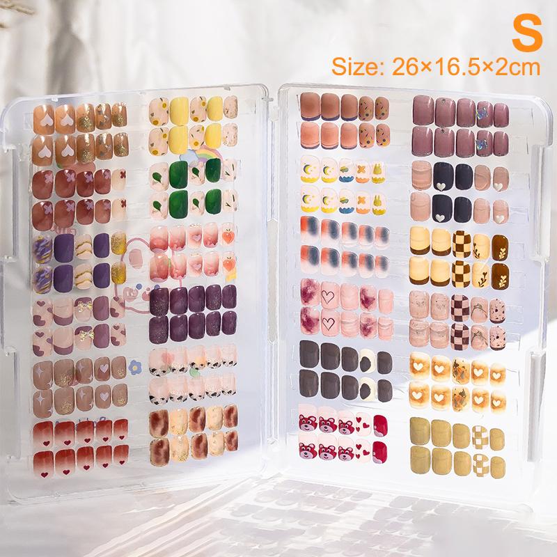 Fake Nail Tip Storage Box Large Capacity Exhibition Display Board Diy Photo Prop Board Simple Storage Box