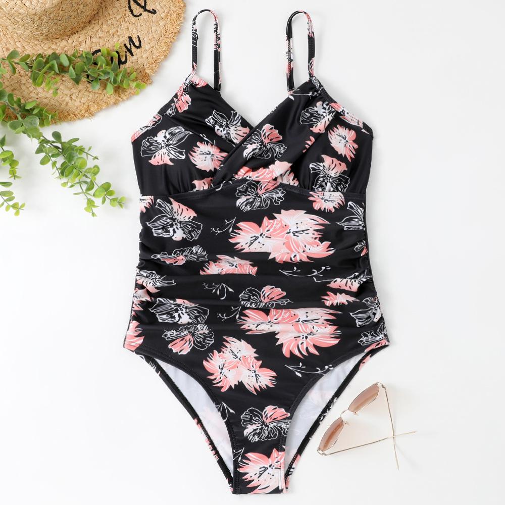 

Купальник на бретелях женский цельный винтажный купальник женский сексуальный принтованный боди купальный костюм летний пляжный костюм XL