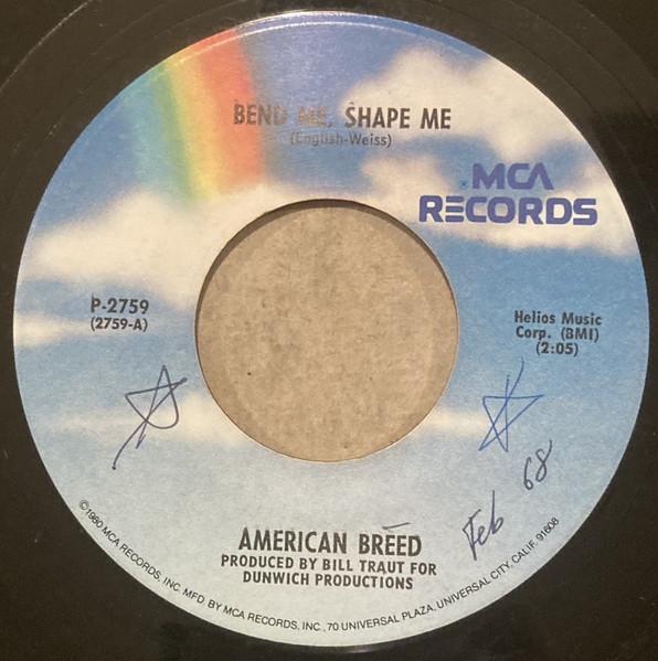 

7-дюймовая пластинка AMERICAN BREED Bend Me Shape Me P2759 MCA Records 1980 США Рок Б/у