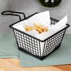 French Fries Basket Snacks French Fries Serving Appetizers Container Black