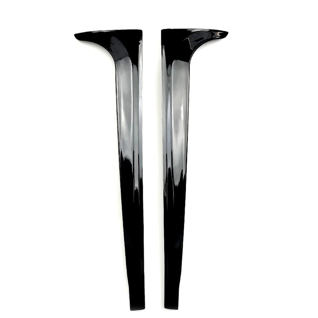 2ks pro Volkswagen VW Polo MK6 2018 + rozdělovač zadního okna Křídlo Boční spoilery Samolepka Canard Autodoplňky lesklá černá