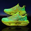 Professional Carbon Plate Marathon Men's Running Shoes Breathable Lightweight Comfortable Non Slip Night Light Sports Shoes