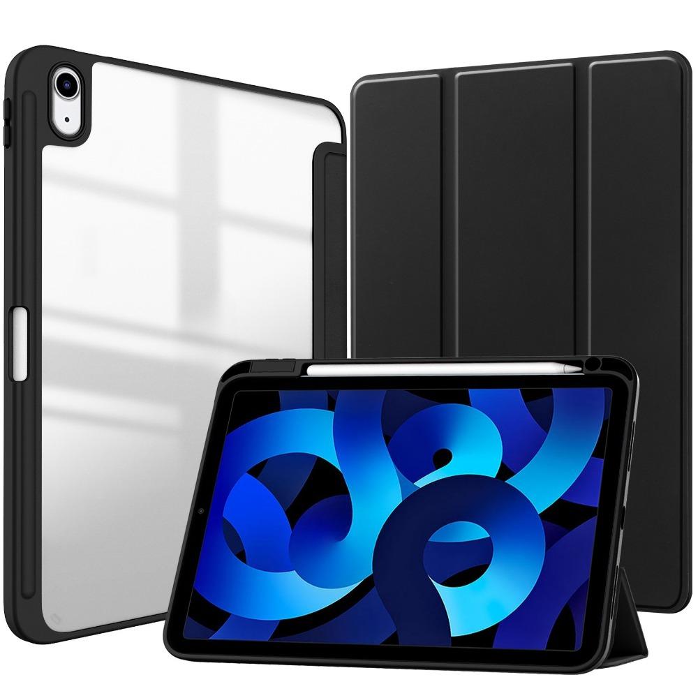 Leather Case for iPad Pro11 2025 iPad Air13 with Transparent Pencil Slot Acrylic Protective Cover