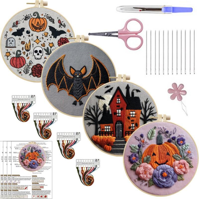 

Halloween Handmade Fabric Material Pack (Halloween Party + Night Bat + Spooky Mansion + Orange Pumpkin)