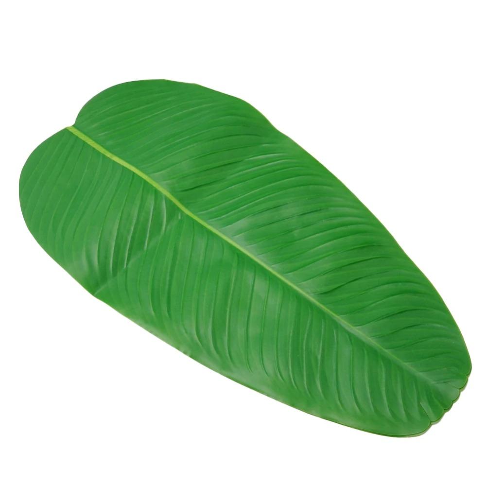 Green Faux Banana Leaf Tropical Drink Cup Coasters Dining Table Mats Green Plants  Table Decoration