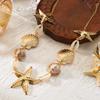 Nuevo Diseño Metal Gran Estrella de Mar Concha Cadena Collar para Mujeres Bohemia Caracola Vieiras Collar Verano Playa Vacaciones Joyería