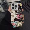 Cute Black Cat Floral Aesthetic Clear Phone Case, Kawaii Garden Soft Shockproof Protective Cover for iPhone