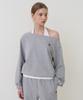 BIBYSEOB Off-Shoulder Sweatshirt Gray [T61]
