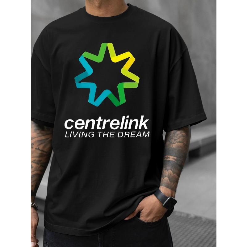 

European sizes Men S T-Shirt with a Trendy Self-Deprecating Style Featuring a Star Logo Print from Centrelink S чёрный