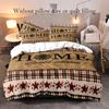 3pcs Duvet Cover Set Flower Red Plaid Star Bedding Primitive Rustic Farmhouse Vintage Style Soft Comfortable Duvet Cover
