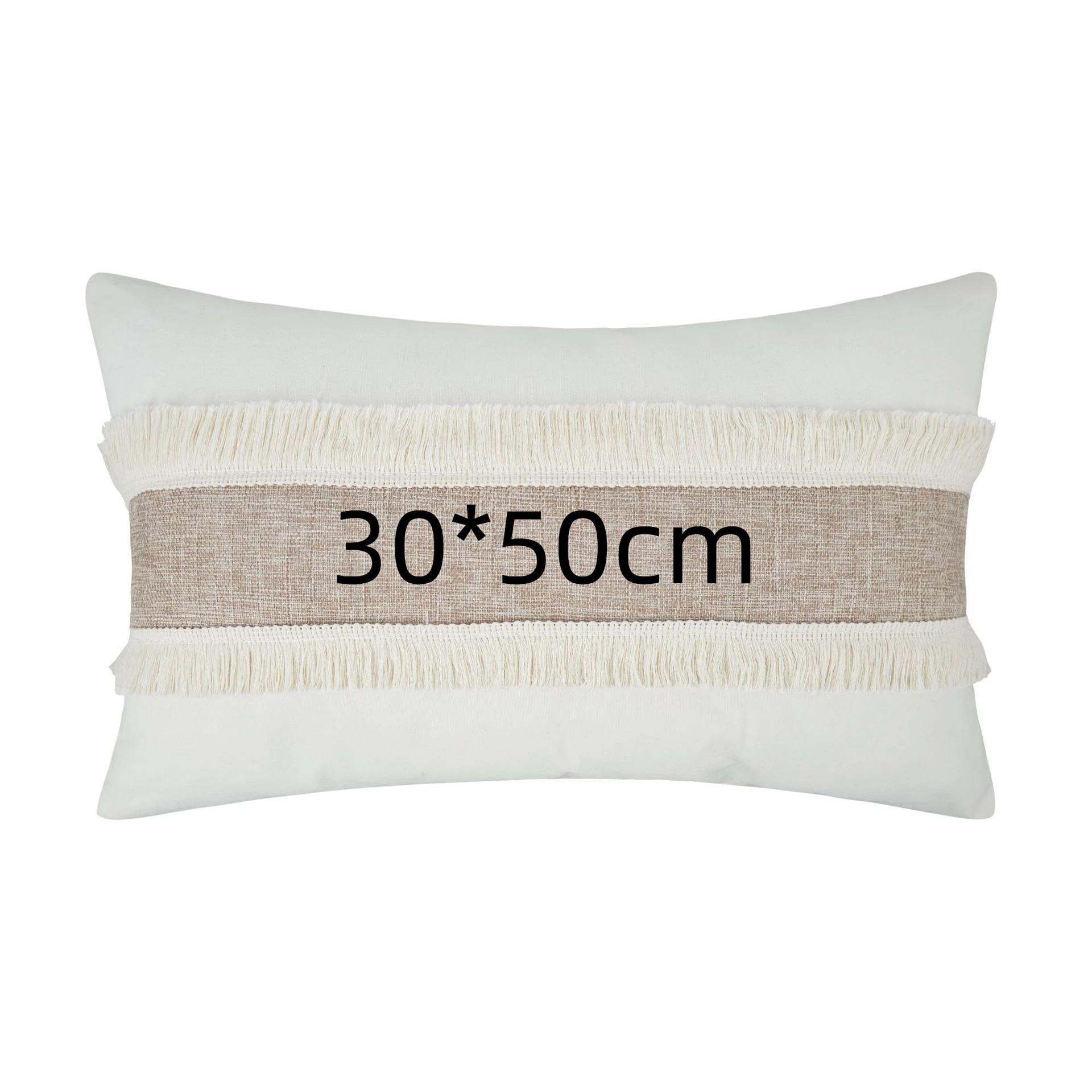 Декоративная наволочка для подушки в стиле Деревянная плетенка акцент в стиле Фермерский дом наволочки с кисточками для дивана патио и декора дома 2060₽