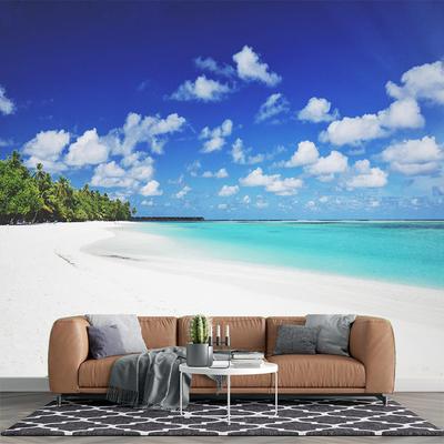 3d Beach Wall Mural Romantic Coconut Tree Mural Sea View Wallpaper for Bedroom Living Room Home Decor Beach Wallpaper