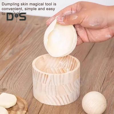 Wooden Dumpling Press Tool Dough Press for Dumplings Hand Pie Maker Rolling Machine Wood Kitchen Gadget for Dumplings