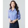 TERRE BLEUE Women's Plaid Long-Sleeve Shirt