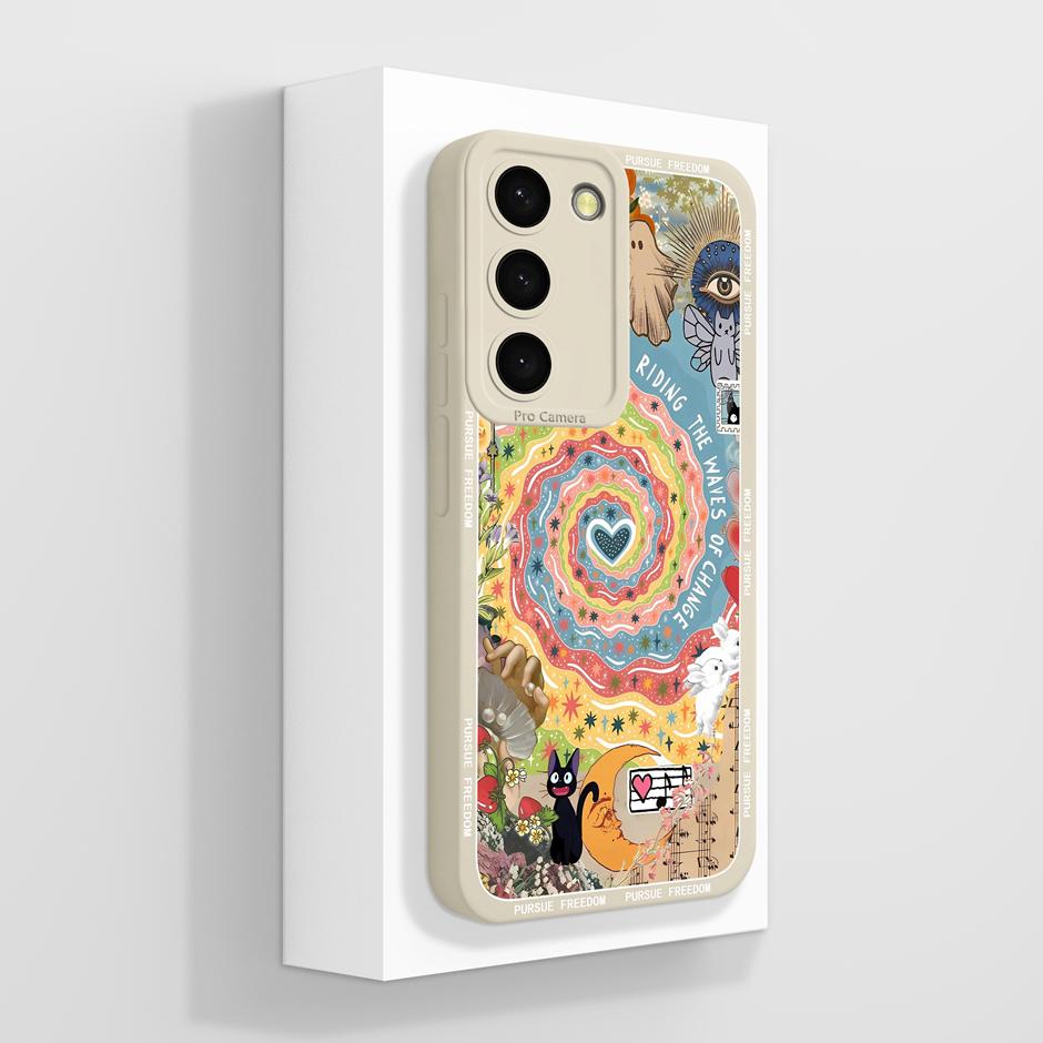 

For Samsung Galaxy S23 FE Plus Ultra Cases Oil Painting Rose Luxury Anti-fall Protector For Samsung S23FE S23+ S23Ultra Housing Samsung S23 Ultra