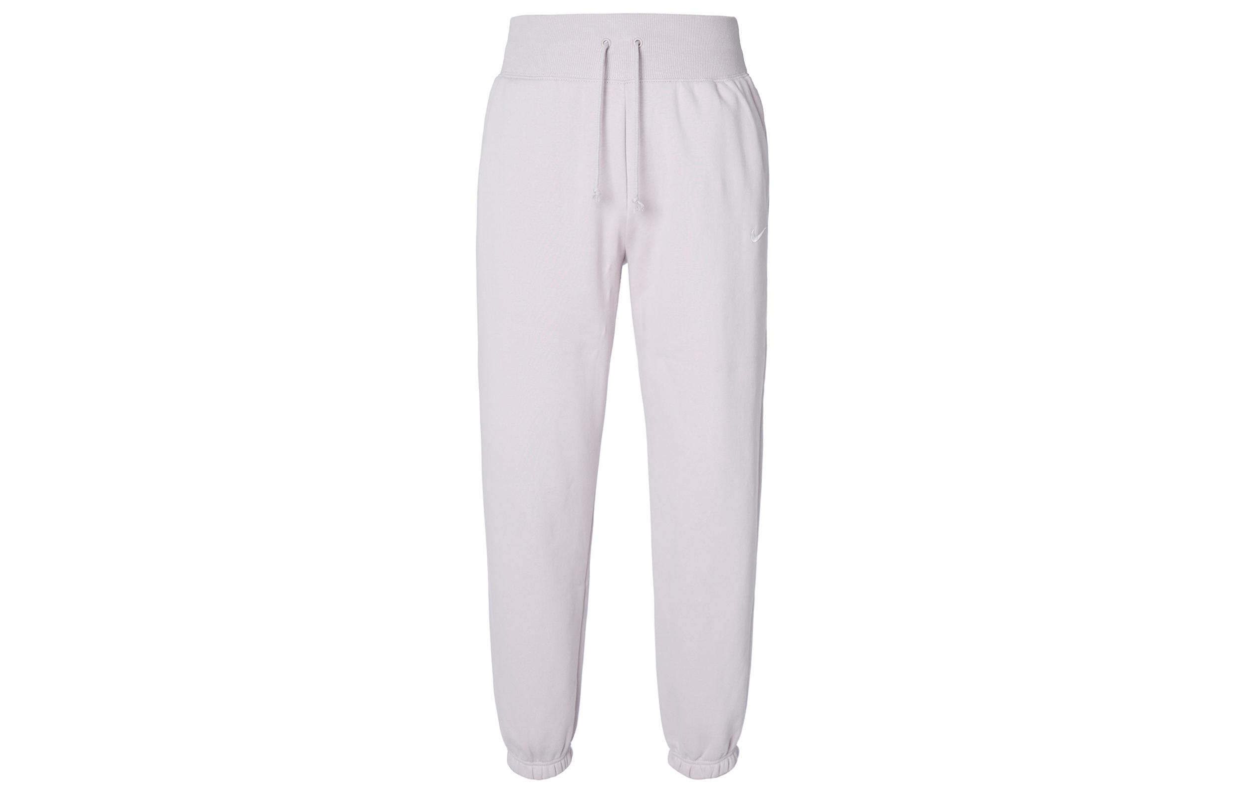 

Nike Solid Color Lace Up Casual Loose Fit Fleece Lined Elastic Cuff Knitted Sweatpants Women s Pink DQ5888-019 M
