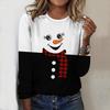 2025 Herbst & Winter Damen Neues Lässiges Rundhals Langarm Oberteil 3D Weihnachtsmuster Ideales Halloween Weihnachtsgeschenk
