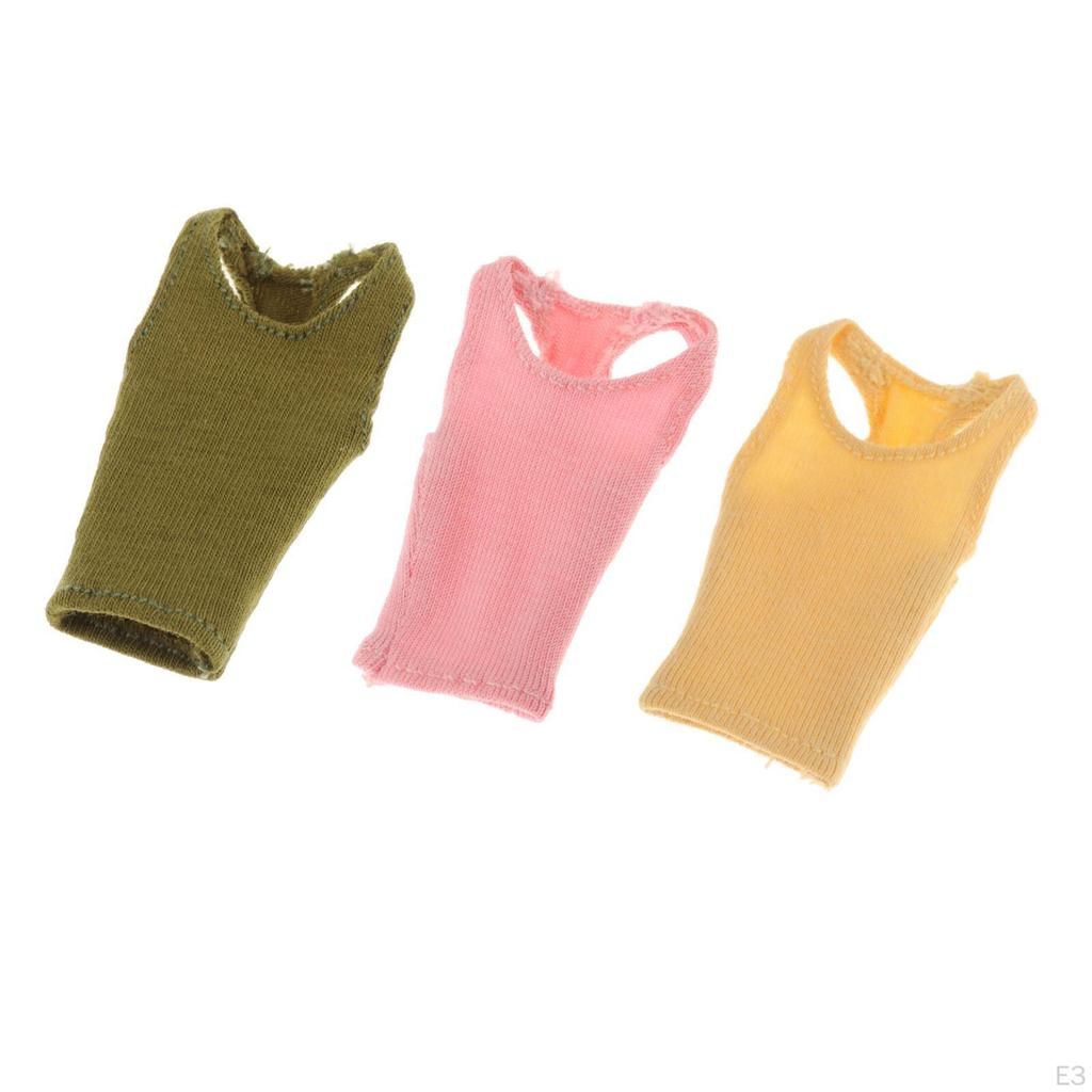1/12 Female Vest Accessories, Handmade Doll Clothes Costume for 6 inch Action Figures,