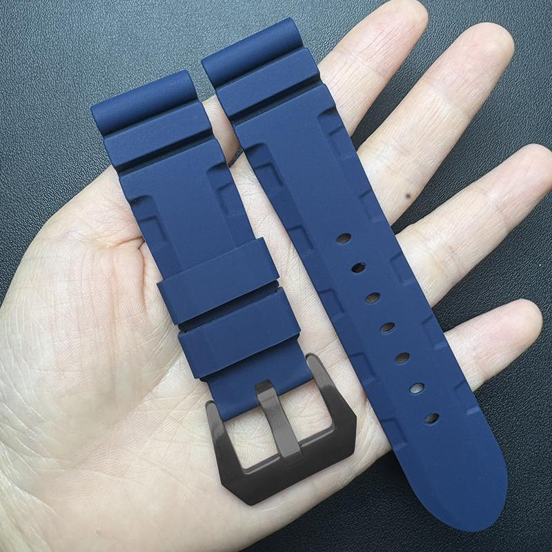 6 Farben 24MM Silikon-Uhrenarmband für Panerai Diesel Fossil Tauchen Ersatz-Armbänder PAM1596/441 Herren Sportuhr Armband