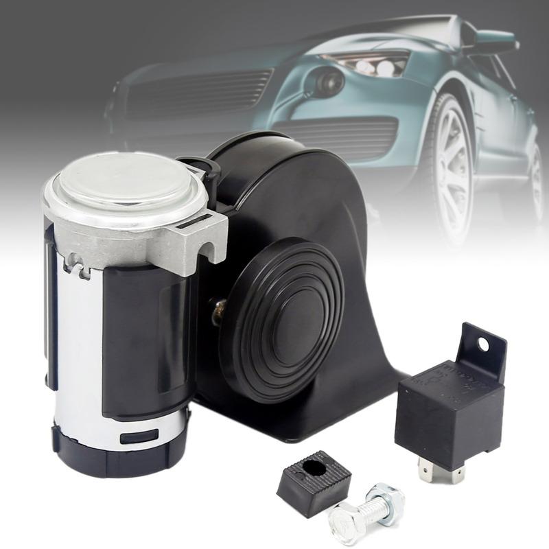 1pc 12V 125DB Air Horn for Car Snail Electric Air Horn Marine Boat Loud Alarm Kit Boat Motorcycle Dual-tone Car Horn Loud Signal
