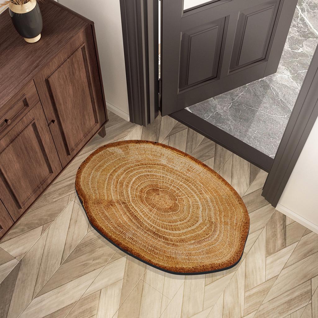 Wooden Welcome Entrance Doormat Outdoor Front Door Mat Room Area Rugs Hallway Floor Foot Bath Mat Washable