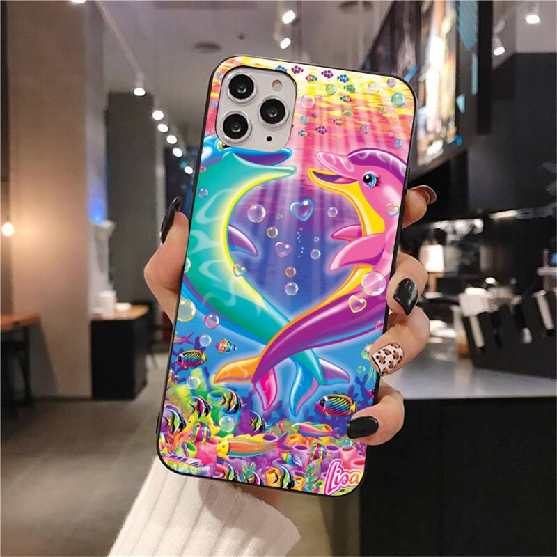 Custodia per telefono artistica Lisa Frank per iphone 12 pro max 11 pro XS MAX 8 7 6 6S Plus X 5S SE 2020 XR