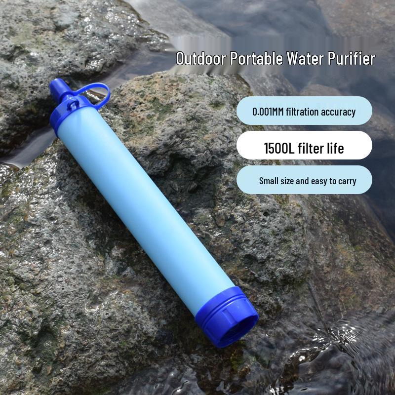Portable Outdoor Water Purification Straw for Single-Person Use – Emergency Filtration & Sterilization Ideal for Camping