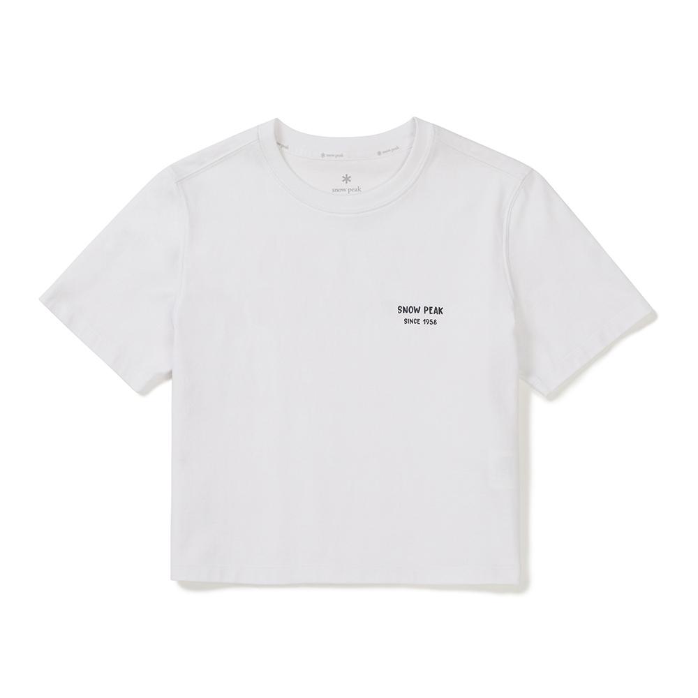 SNOWPEAK Cotton Women's Crop Short Sleeve T-shirt White (S25MWFTS65)
