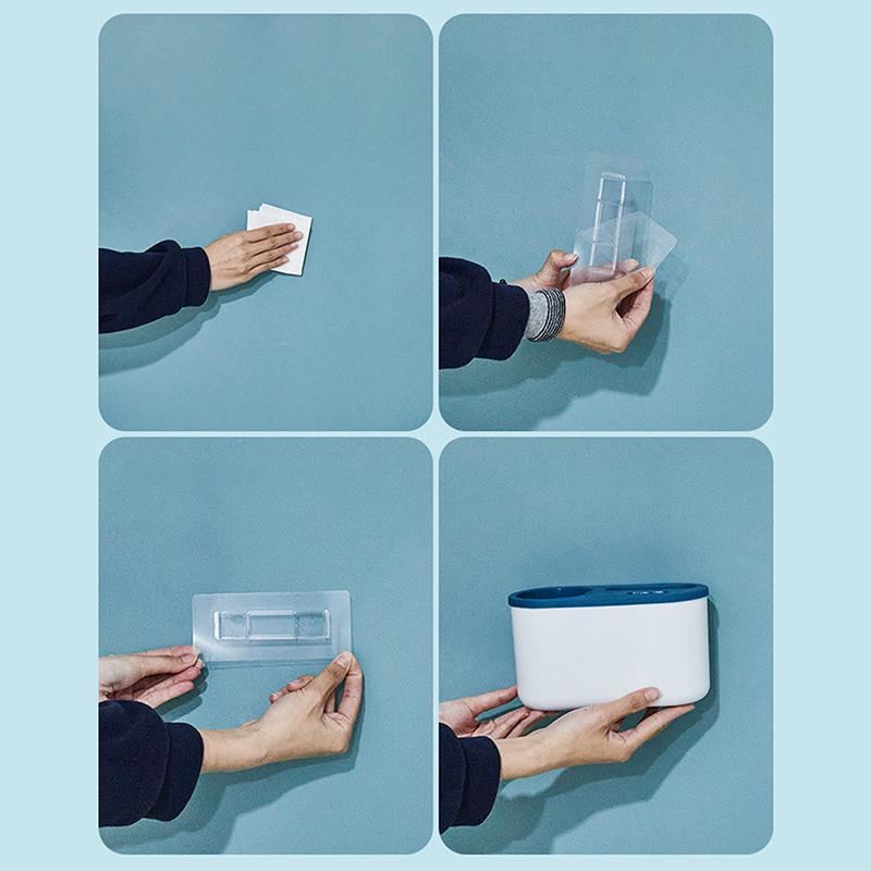 3 In 1 Toilet Brush Wall Mounted Multi-Functional Cleaning Tools With Drain Base Home Wc Bathroom Accessories Set