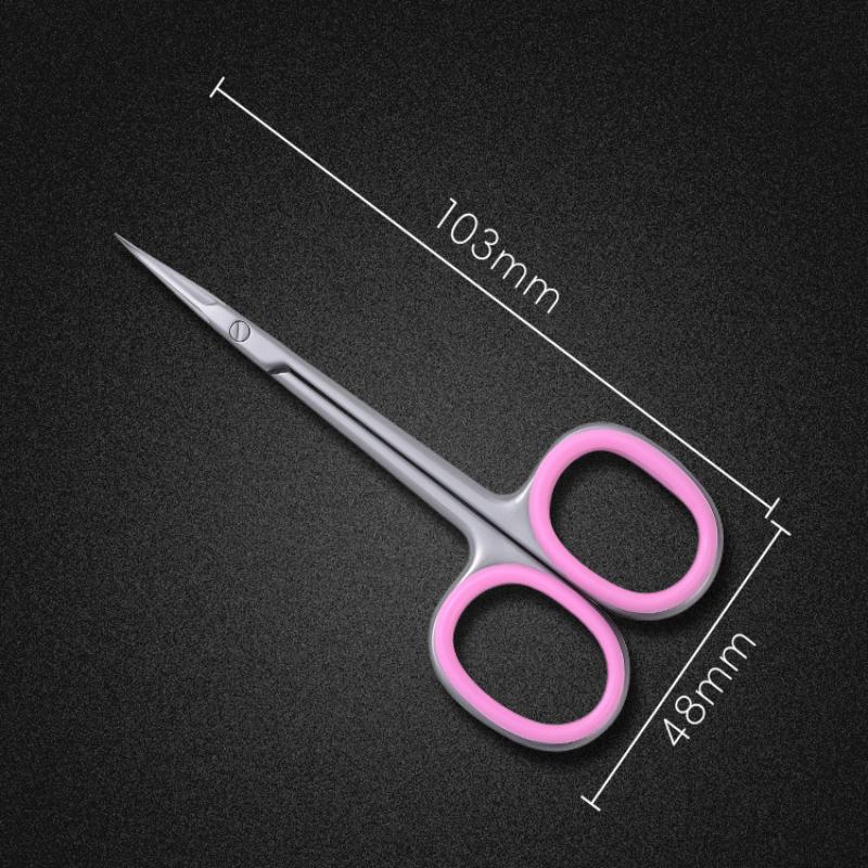Stainless Steel Curved Tip Cuticle Scissors Dead Skin Remover Nail Art Cuticle Cutter Profession Manicure Tools Eyebrow Tools