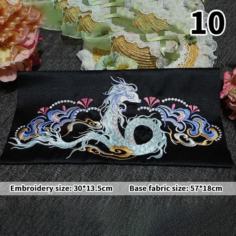 Chinese Style Dragon Embroidery Patches Embroidery Hanfu Patches Appliques For DIY Sewing Clothing Dress Home Decor Accessories