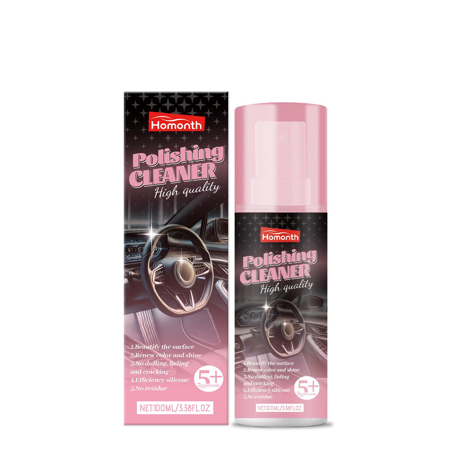 100ml Car Interior Restorer Spray Dashboard Cleaner Plastic Polish Leather Cleaner Protectant Interior Detailing Stain Removal