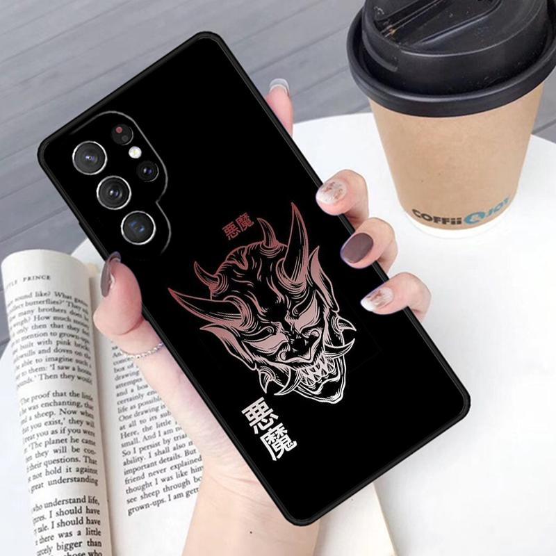 Oni Hannya Demon Mask phone case Cover For Samsung Galaxy S24 S25 Ultra S21 S22 Ultra S10E Note 10 Plus Note 20 FE S23