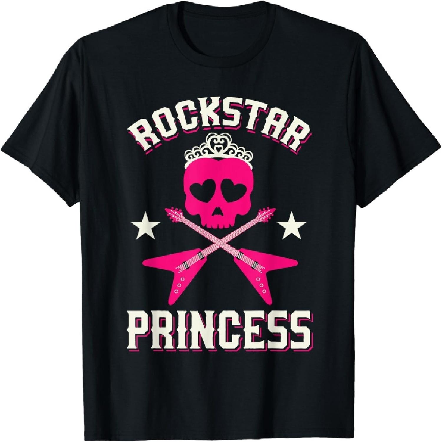 

Rockstar Princess Shirt _ Cute Girls Rockers T-shirt Gift T-Shirt(1) XXXXXL різнокольоровий