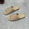 Johnature Retro Genuine Leather Flat Slippers Leisure Versatile Peep Toe Soft Sole Women's Outdoor Slides