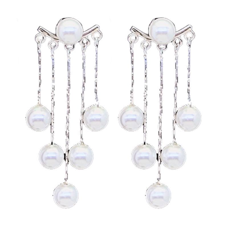 

Элегантные серьги с жемчужными кисточками: Конвертируемый дизайн пусет для женской роскошной моды