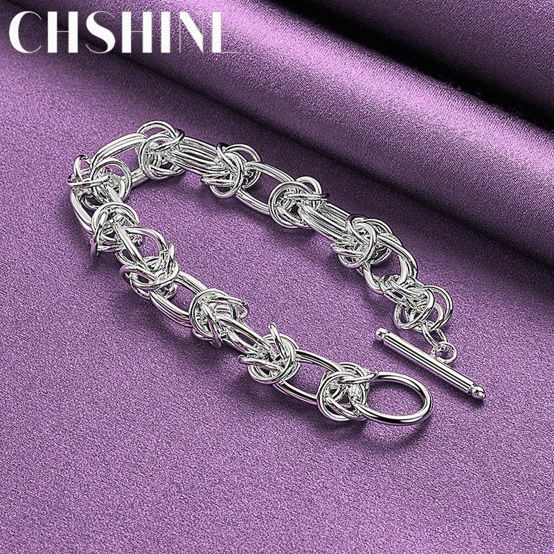 CHSHINE 925 Sterling Silver High Quality Bracelet For Women Men Wedding Party Fashion Charm Jewelry