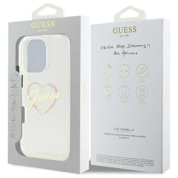 Guess Guhcp16Xhchgspt Iphone 16 Pro Max6.9 Przeźroczysty/Transparent Hardcase Iml Heart