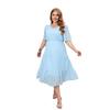 Taglie Forti Tinta Unita Casual Vacanza Eleganti Abiti Midi