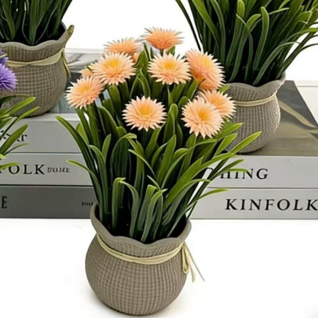Nordic Daisy Artificial Potted Plant for Office and Home Decor