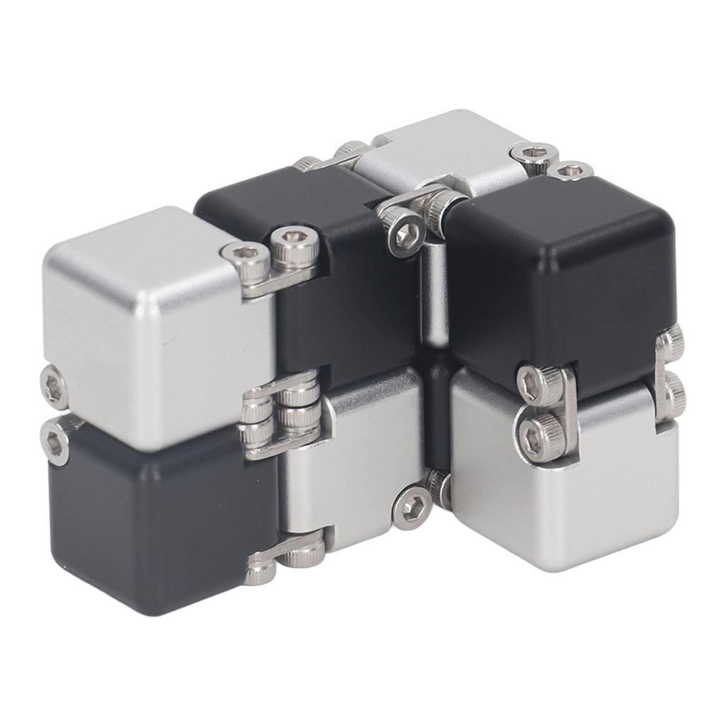 Stress Anxiety Relief Toy Adults Hand Held Puzzle Sensory Finger Flip Blocks Toy for ADD ADHD Black