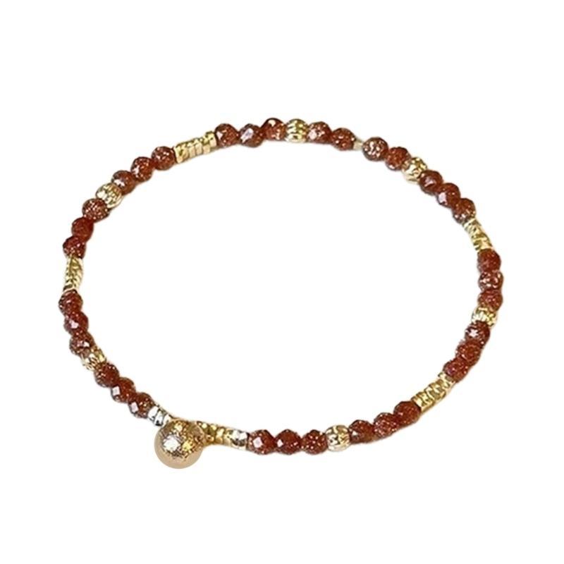 A52E Unique Natural Stone Bracelet for Women Handmade Gemstones Beaded Wristchain