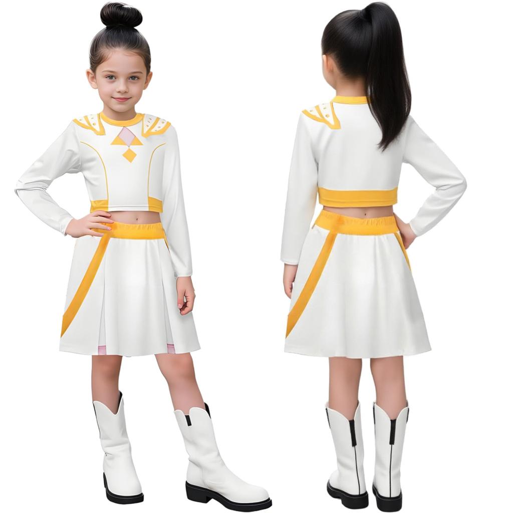 Super Star Singer Dancer Party Dress Up Costume For Children Girls Halloween Christmas Birthday Gifts Role Play Cosplay Suit