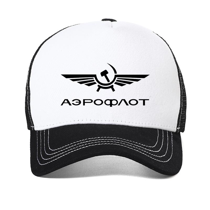 Summer high quality mesh trucker hat Aeroflot CCCP Civil Aviation Ussr Russia Airforce baseball cap Adjustable Hip Hop Hats