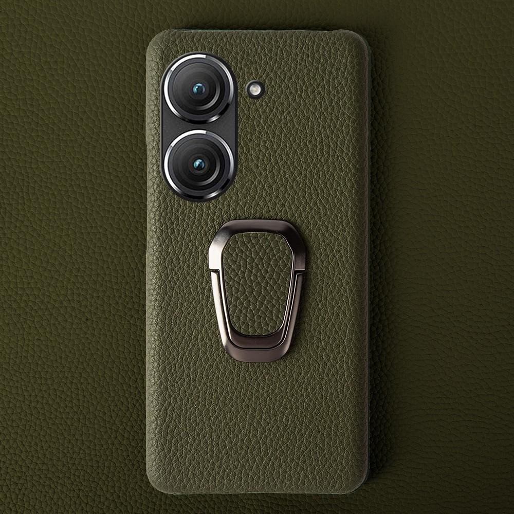 For Asus Zenfone 10 Case Handmade Genuine Leather Cases For Asus Zenfone9 Phone Cover Housing Protective Back Shell Stand Holder