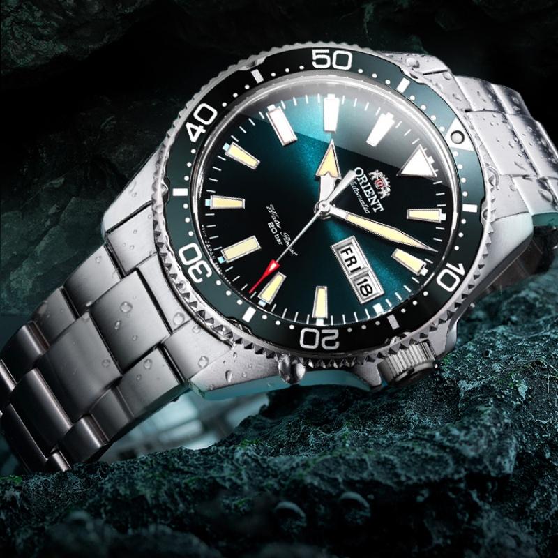 ORIENT Orient Ceas de scufundare impermeabil 200m ceas mecanic complet automat ceas bărbătesc cadou de sărbătoare cadran RA-AA0004E19B