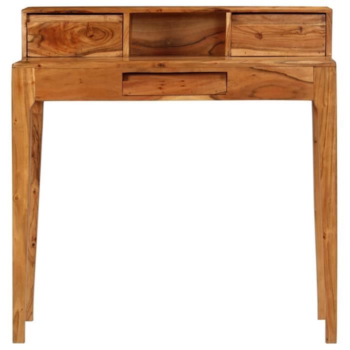 VidaXL Bureau avec tiroirs Bois massif 88 x 50 x 90 cm