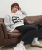 BLOND9 Slogan Round Knit Sweater_White (Type A)